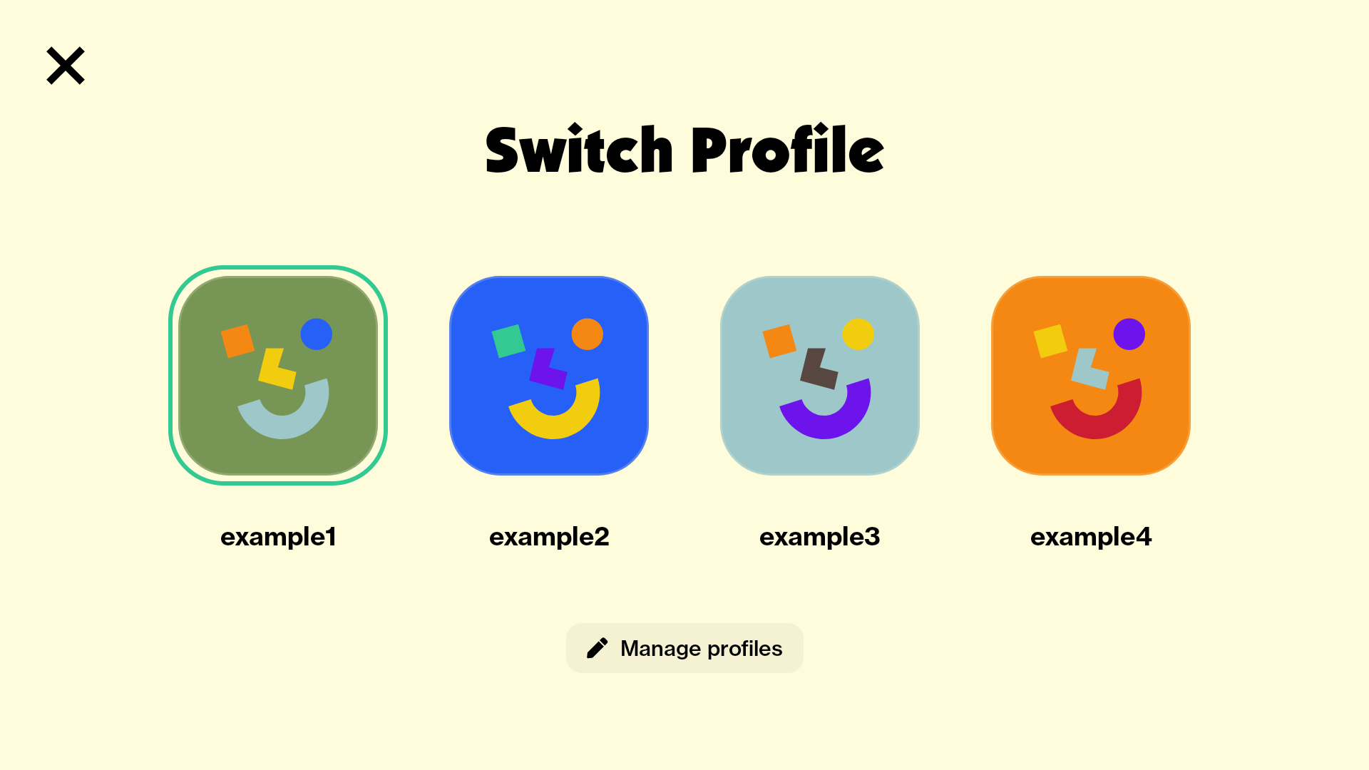 Switch Profile UI